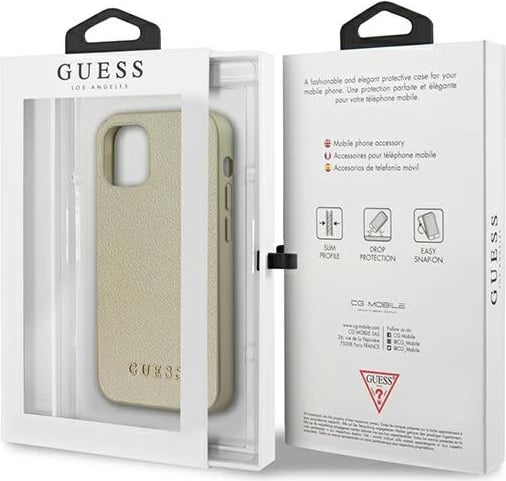 Mbështjellës Guess Iridescent për iPhone 12 mini, Gold