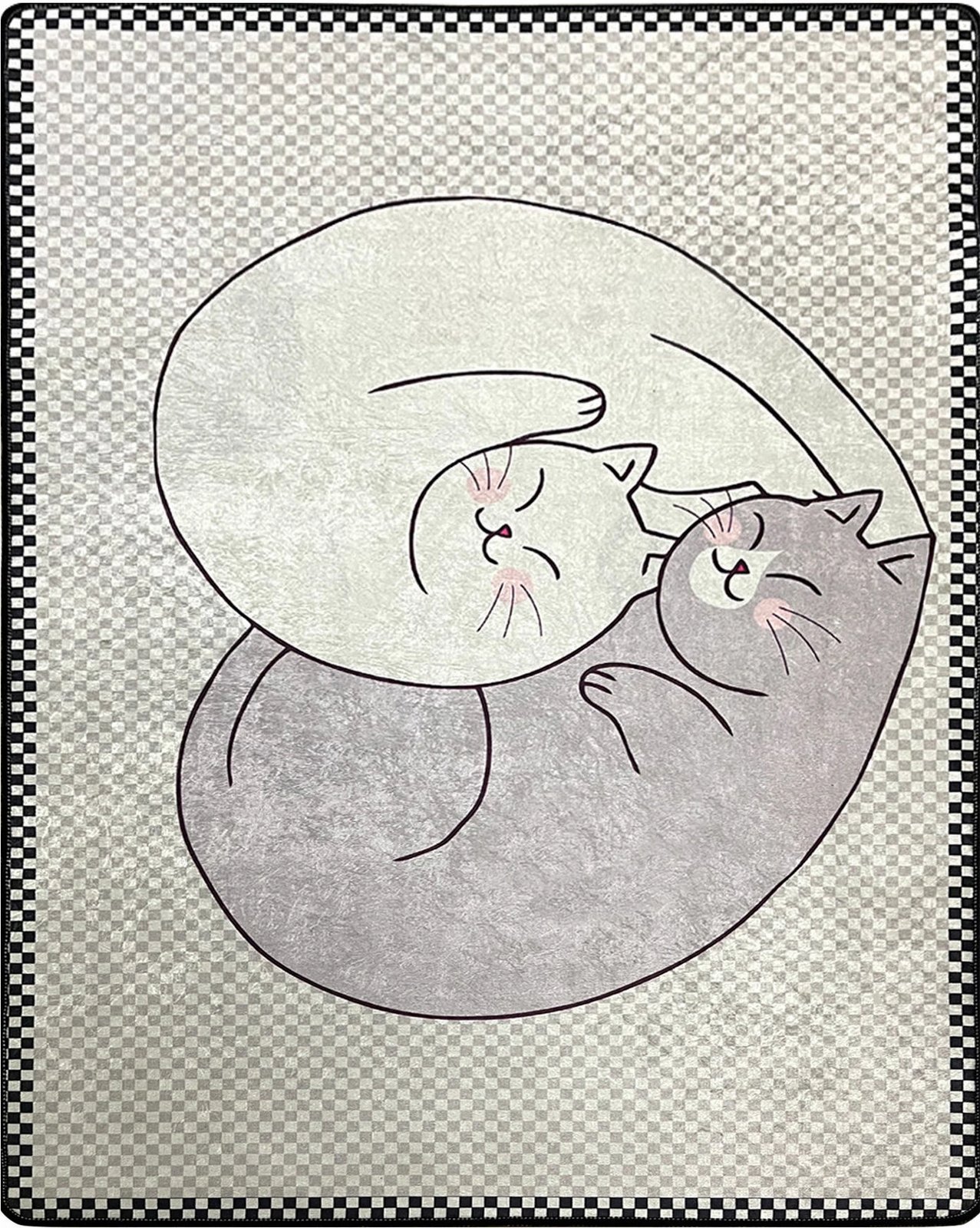 Qilim për korridor, dizajn me mace, shumëngjyrësh, 80x100cm, Conceptum Hypnose, Katt