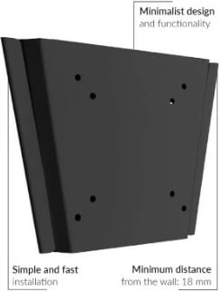 Mbajtëse muri për monitor Edbak GD22, për ekrane 10-29", e zezë