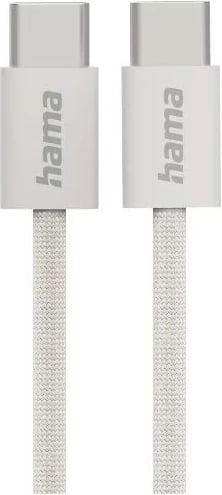 Kabllo karikimi Hama "Fabric", USB-C - USB-C, 1m, Najlon, bezhë Kabllo karikimi Hama "Fabric", USB-C - USB-C, 1m, Najlon, bezhë