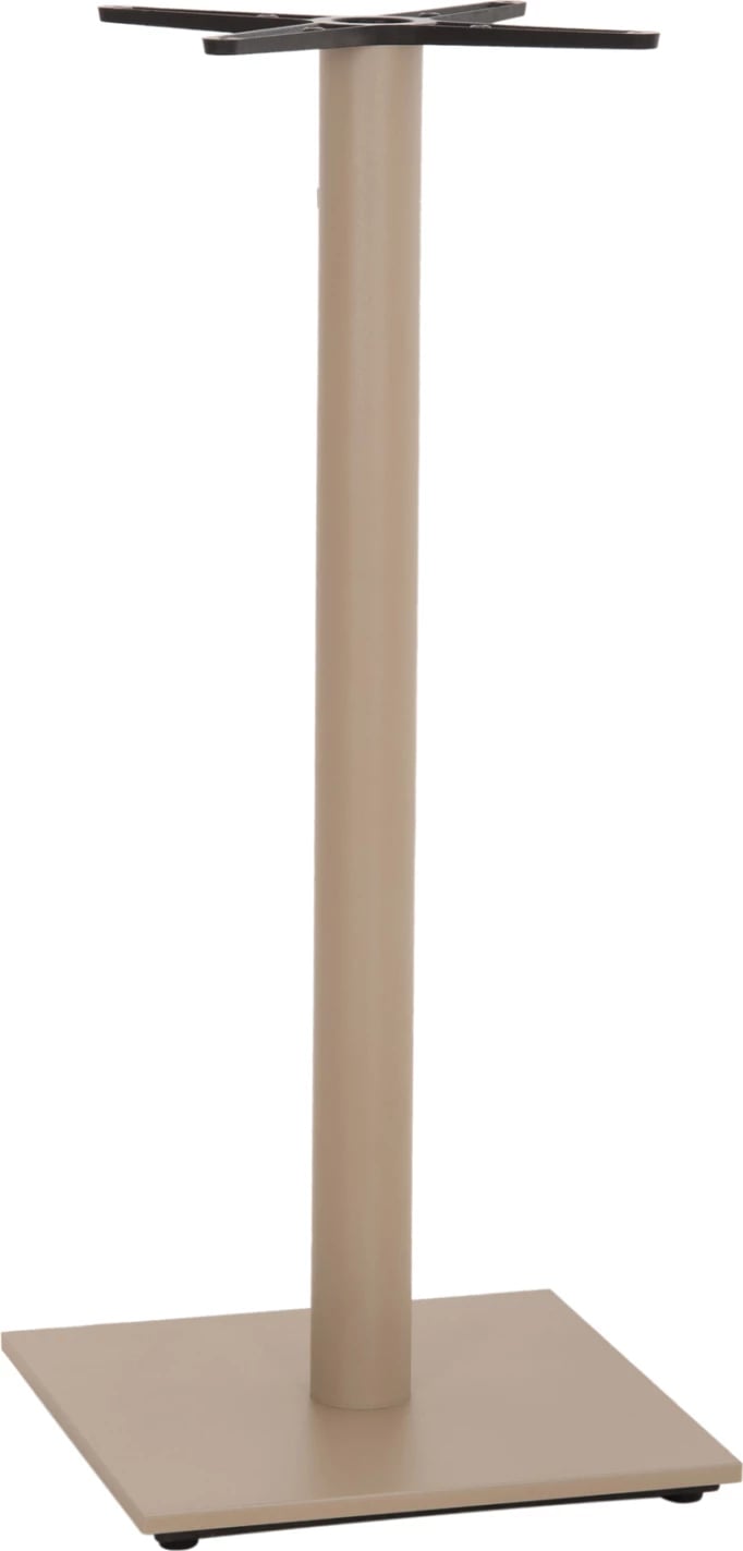 Baza për tavolinë bari, metalike, ngjyrë kapuçino mat, me rregullues lartësie, 46x46x108cm