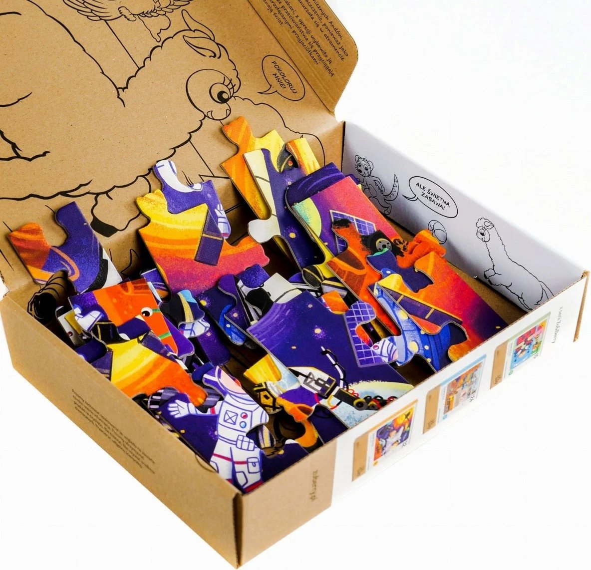 Puzzle për fëmijë Muduko 32 pjesë, Przygody w Kosmosie, me figura kartoni