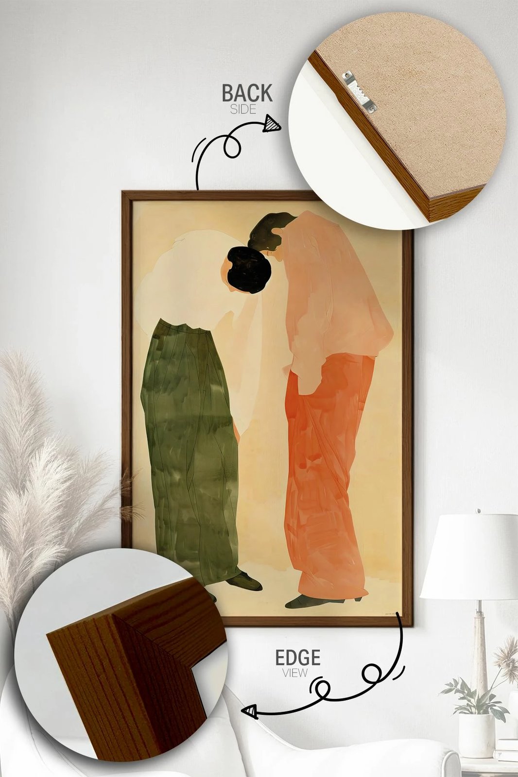 Pikturë dekorative me kornizë, shumëngjyrëshe, Lmnmdlkahve1