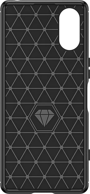 Mbështjellës Hurtel Carbon Case për Sony Xperia 5 V, i zi