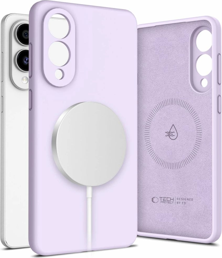 Mbështjellës Tech-Protect Liquid Silicone MagSafe për Samsung Galaxy S25 Edge, Violet