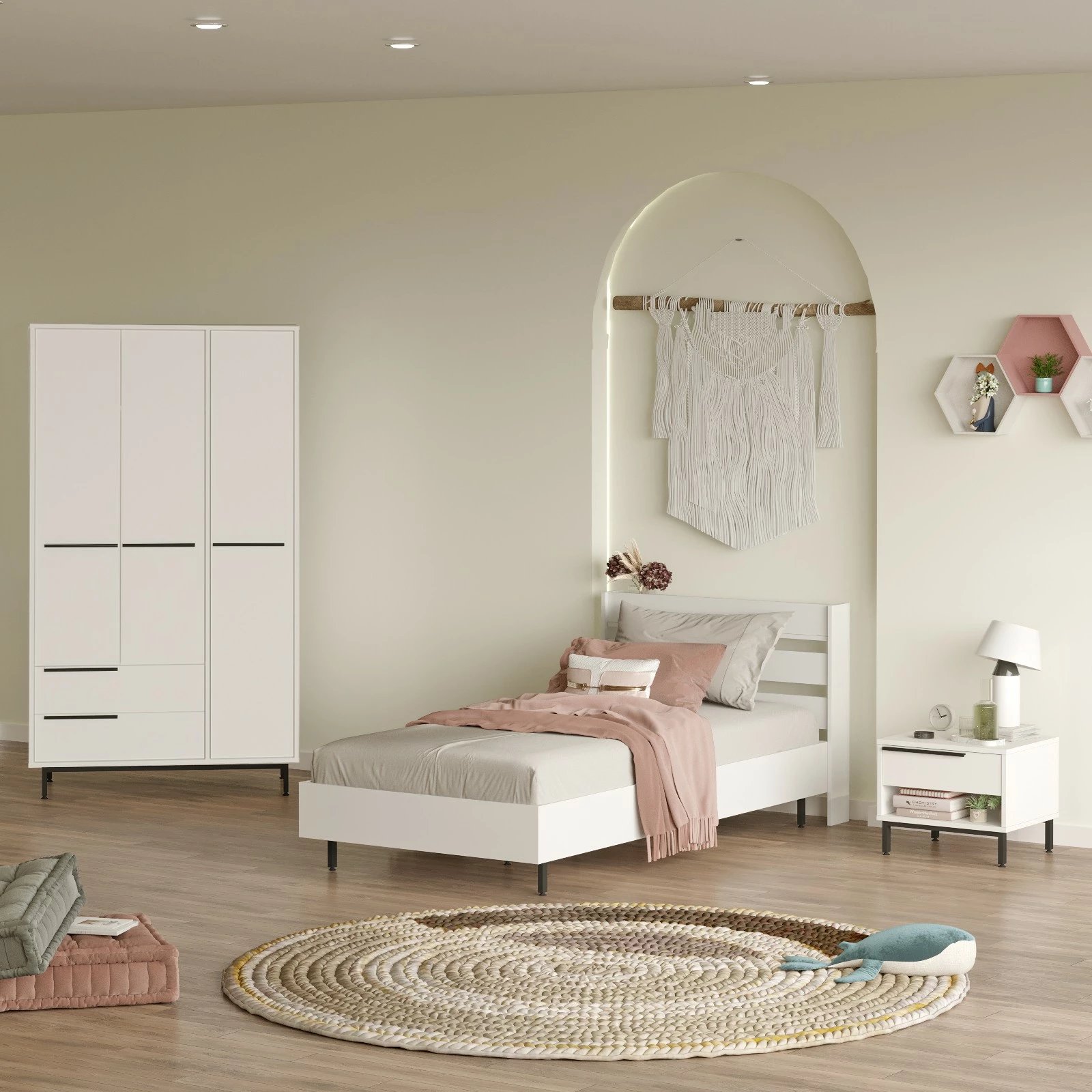 Set dhome për të rinj Skye Decor, ON23-W, ngjyrë e bardhë