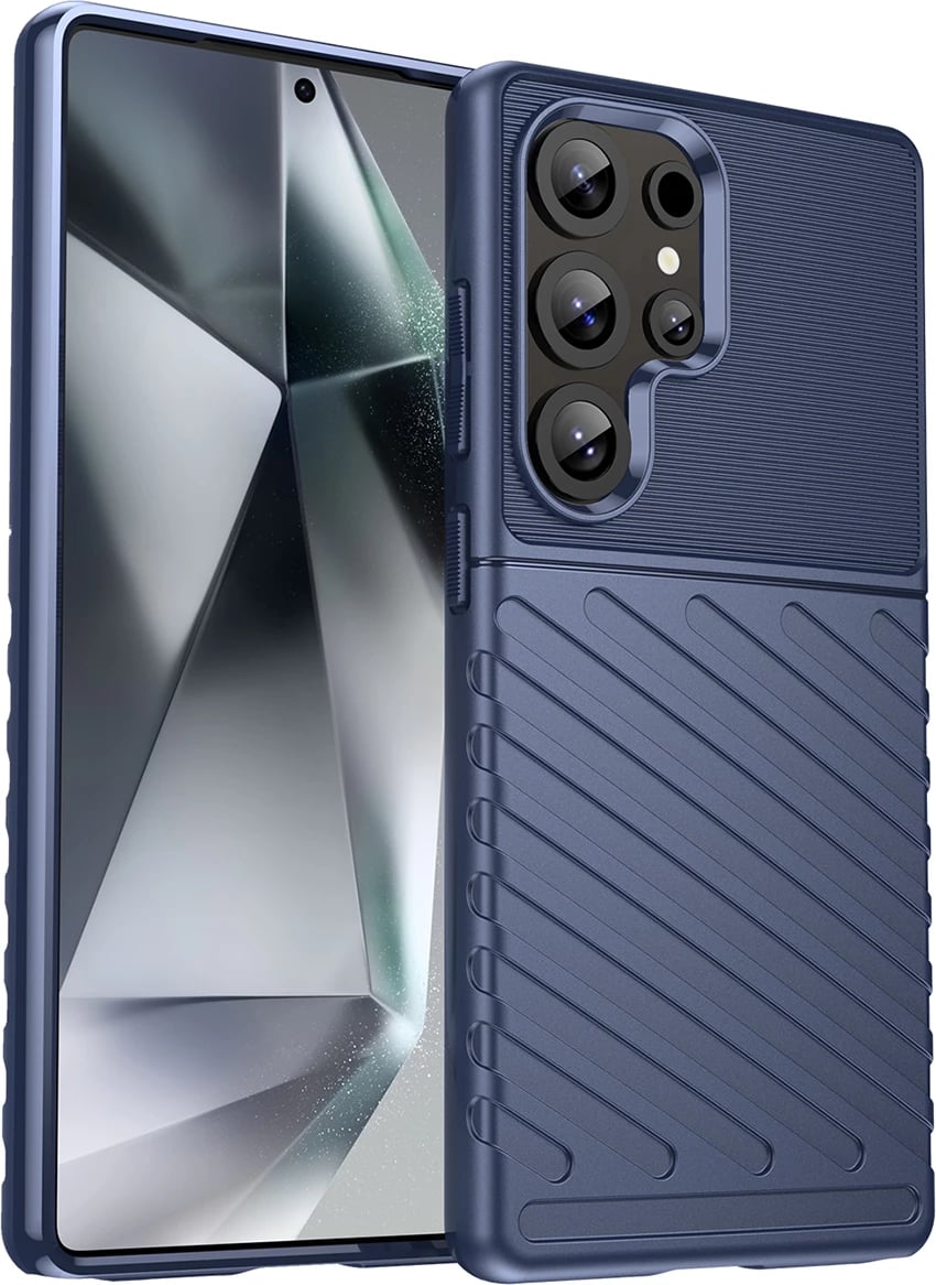 Mbështjellës Hurtel Thunder Case për Samsung Galaxy S25 Ultra, TPU, Blu