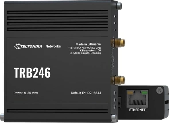 Router industrial Teltonika TRB246, IoT LTE Cat 4, 1x RJ45, IP30, Alumini