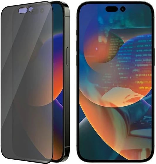 Mbrojtës ekrani xham i temperuar PanzerGlass Ultra-Wide Fit Privacy me EasyAligner për iPhone 14 Pro Max, Antibakterial