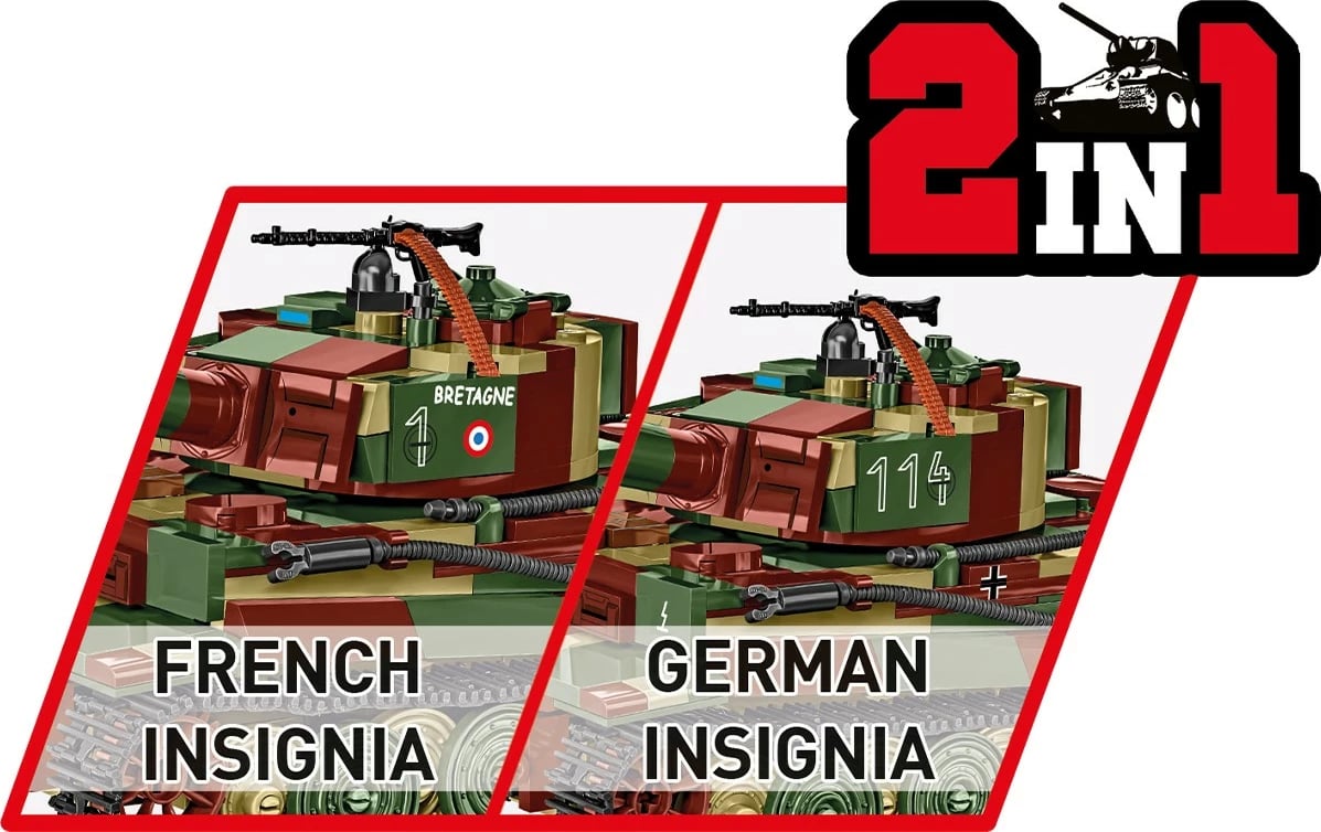 Set ndërtimi Cobi Pz.Kpfw. VI Tiger Ausf. E, 870 pjesë, me 2 figurina