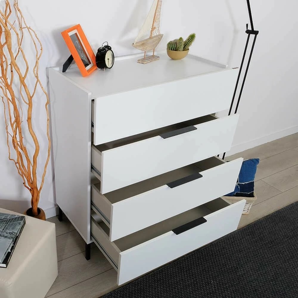 Komodë Hanah Home, Sfn-1740-Dd-1, e bardhë, 80x104x44 cm Komodë Hanah Home, Sfn-1740-Dd-1, e bardhë, 80x104x44 cm