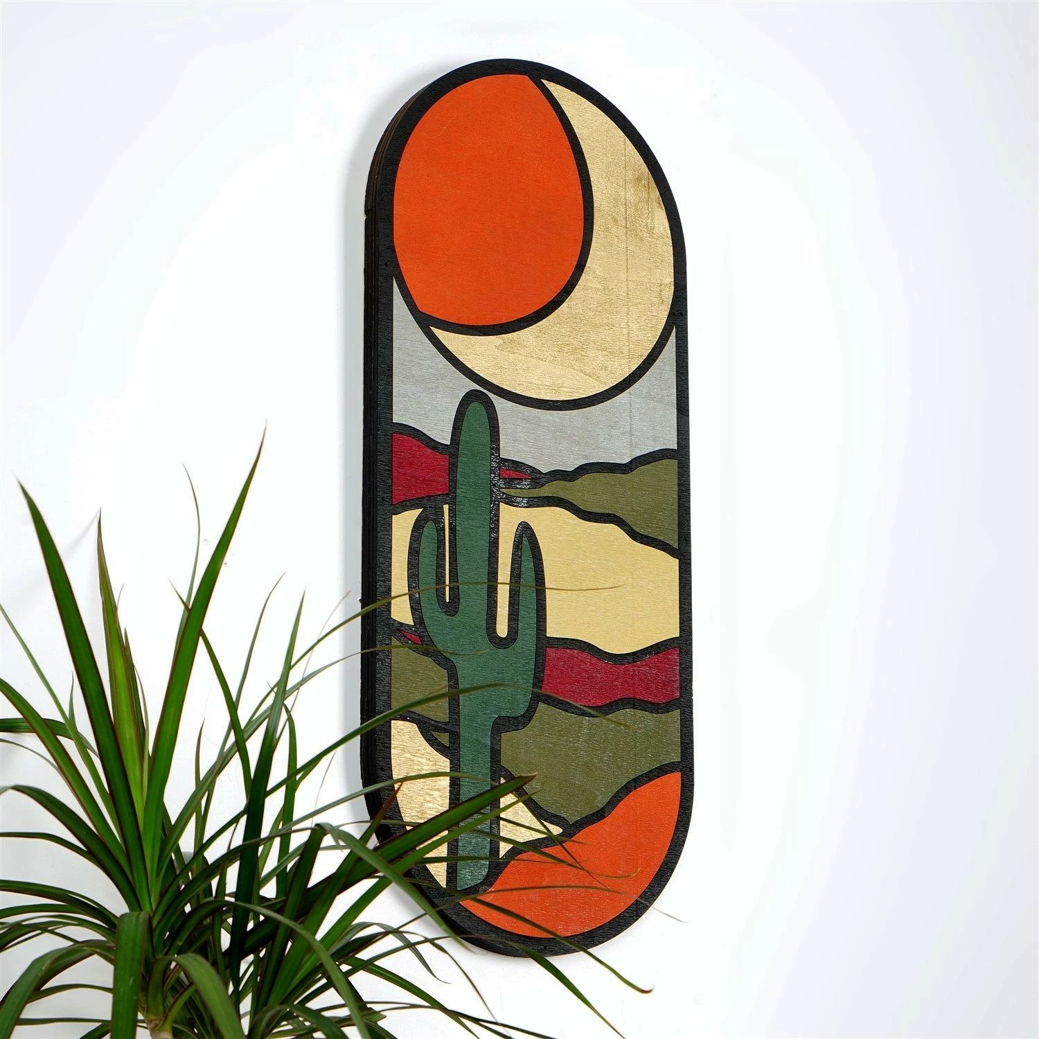 Aksesor dekorativ prej druri për mur, Wallity, ART059, shumëngjyrësh