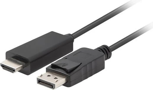Kabllo Lanberg DisplayPort në HDMI, 5m, e zezë