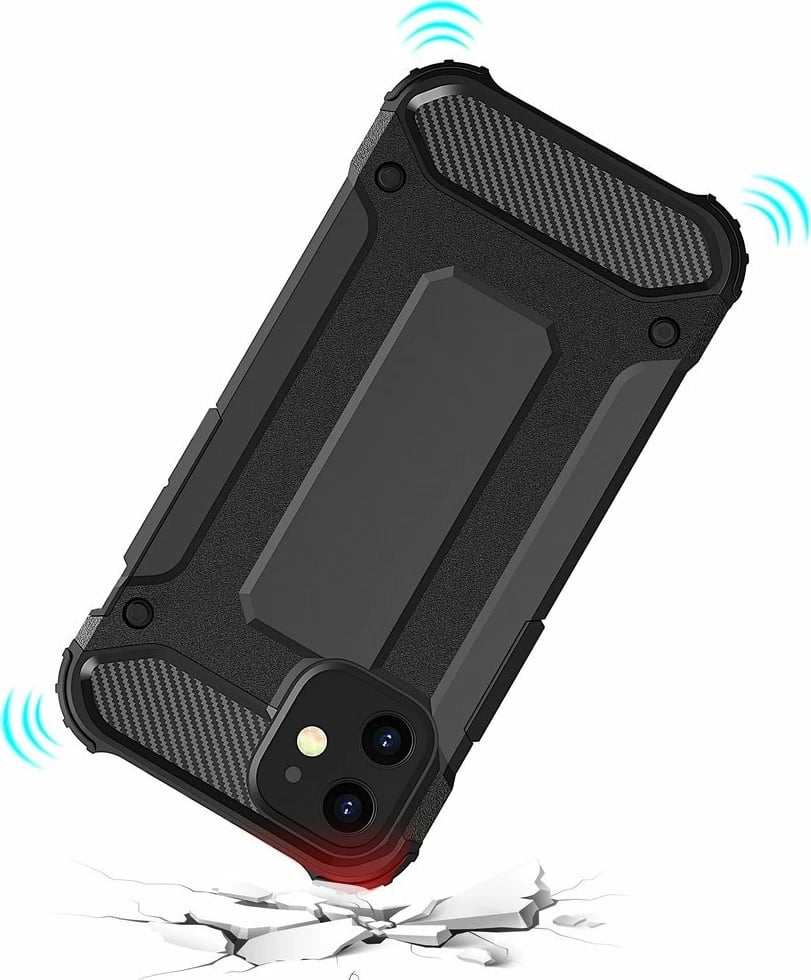 Mbështjellës Hybrid Armor Hurtel për iPhone 12 Pro Max, i zi