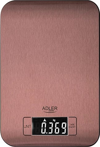 Peshore kuzhine Adler AD 3183 5 kg platformë inoks LCD me ndriçim njësi kg/g/lb/oz ngjyrë bakri