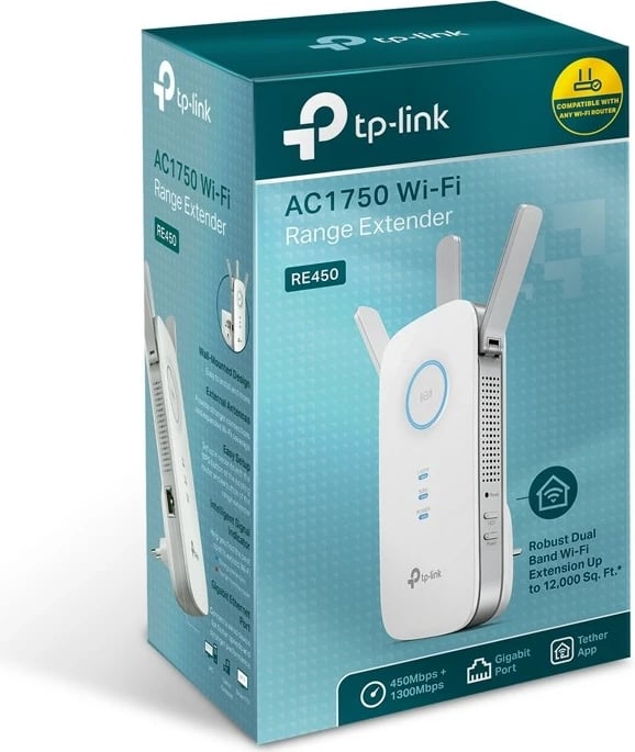 Transmetues rrjeti TP-Link RE450, 1300 Mbit/s, i bardhë