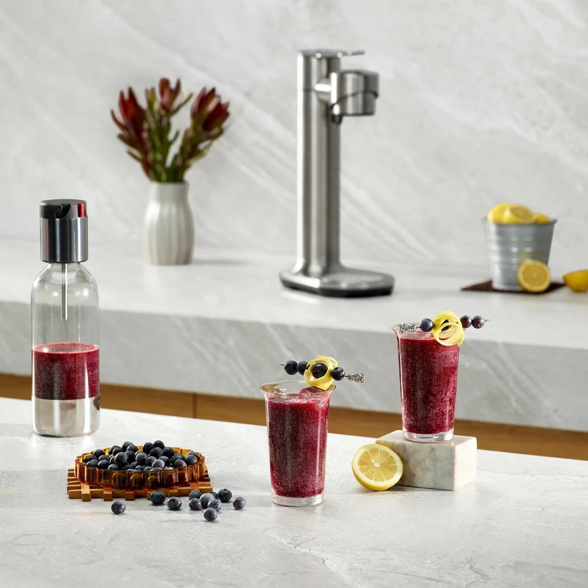 Saturator uji Sage SCA800BSS, çelik inox, 1L, brushed steel