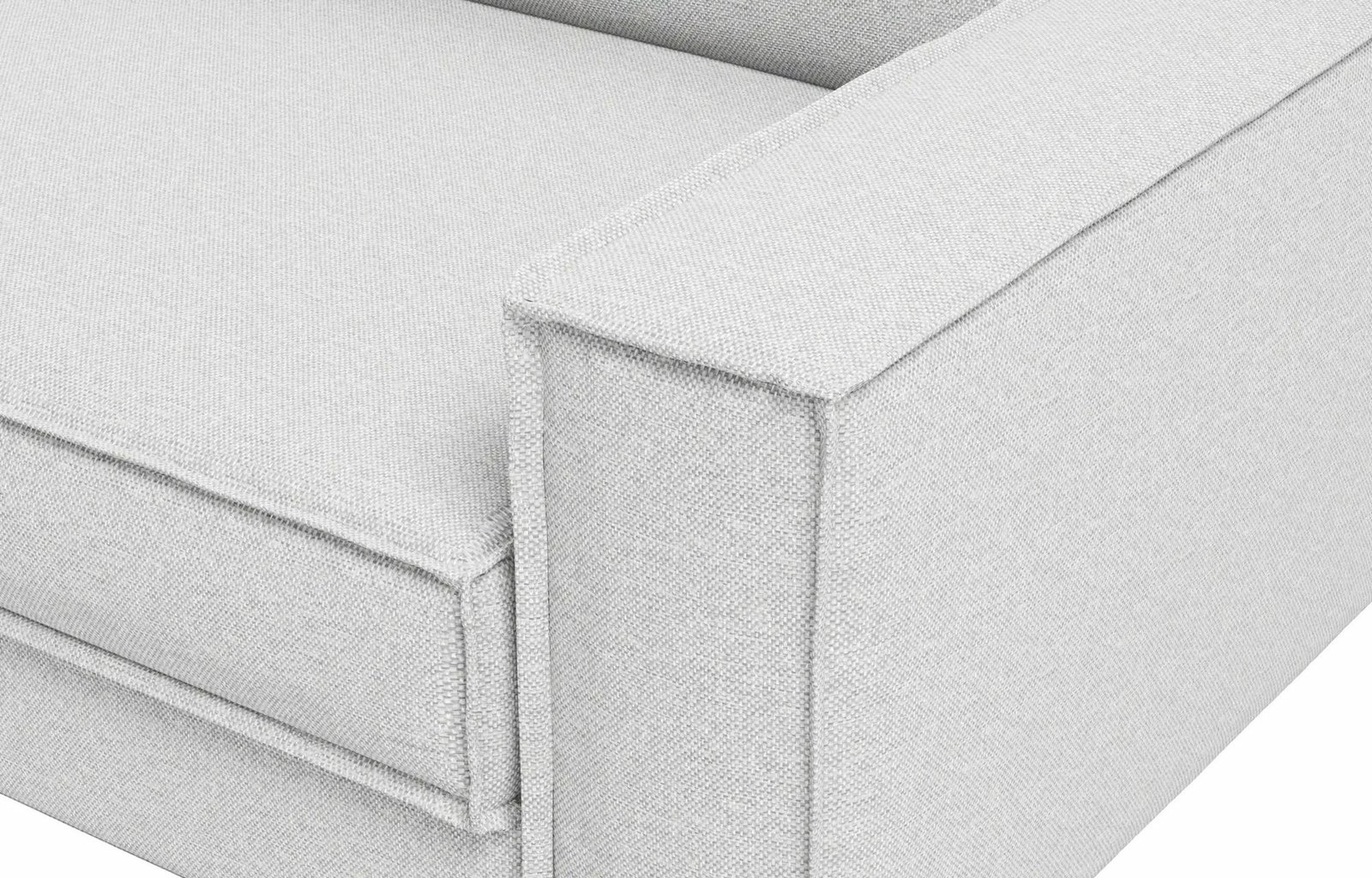 Karrige një vendëshe Atelier del Sofa, ngjyrë Pebble, këmbë druri Walnut