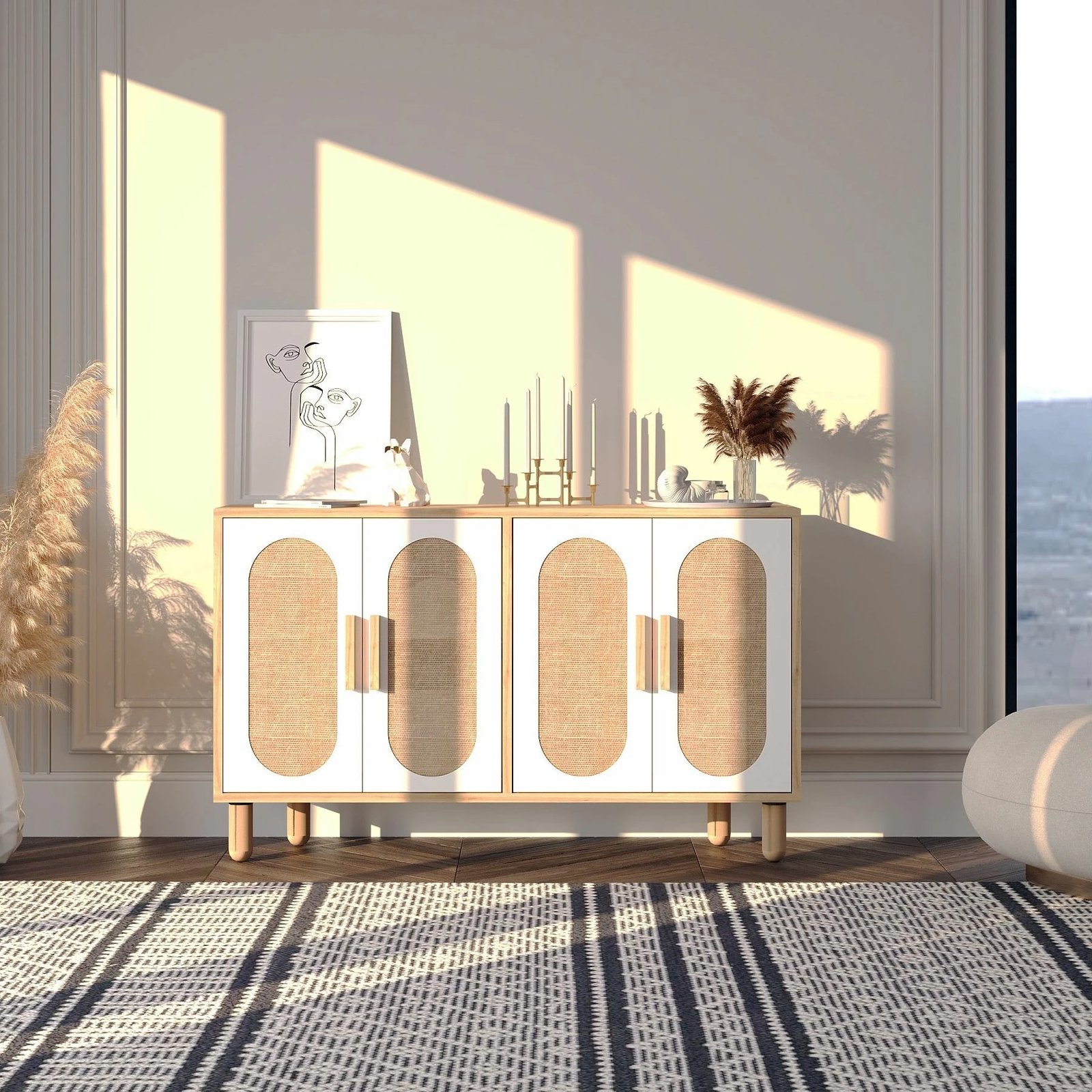 Konsolë Skye Decor, Vera - lis safir, arre