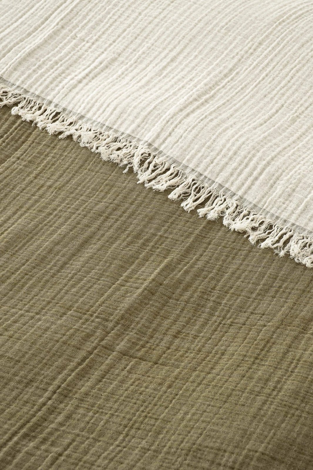 Mbulesë dyshe për shtrat, muslin, ngjyrë jeshile e zbehtë, 170x250cm