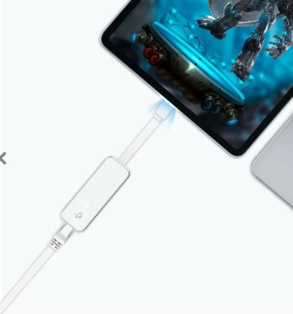 Kartë rrjeti TP-LINK UE300C, USB-C në Ethernet, Gigabit, e bardhë