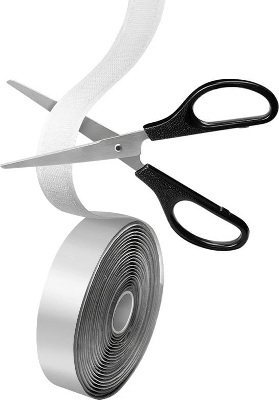 Shirit vetëngjitës grep-dhe-lupë për kabllo, LogiLink KAB0081, 5 m x 25 mm, i bardhë, set 2 rrotulla