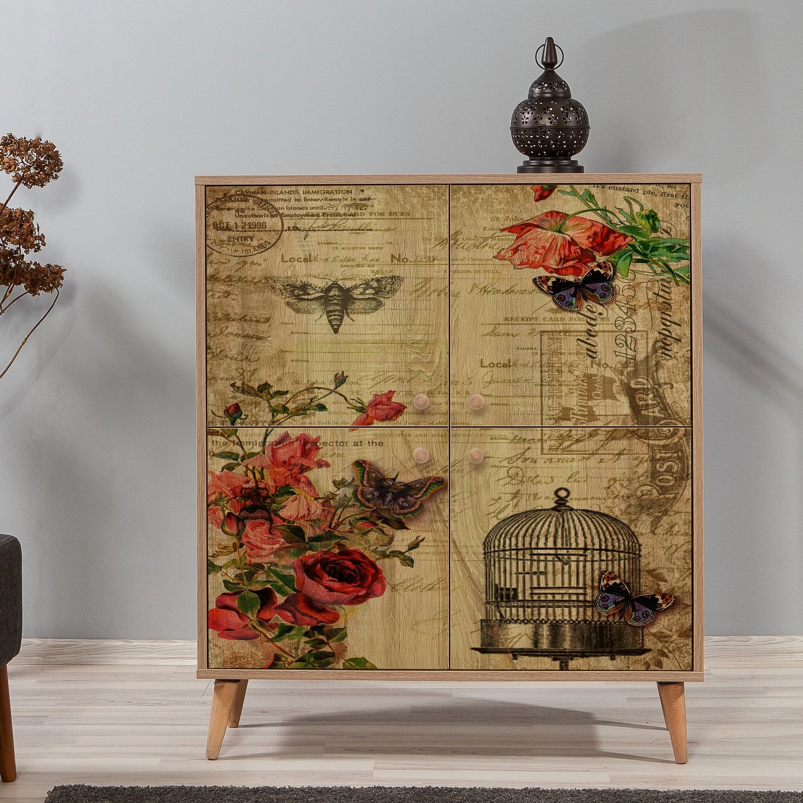 Dollap multifunksional Hanah Home, Multilux - 734, ngjyrë lisi Sonoma