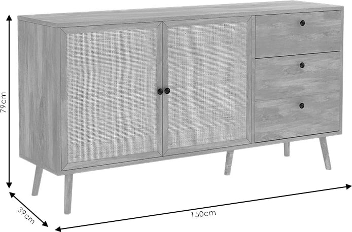 Bufe Oslo sonoma 150x39x79cm