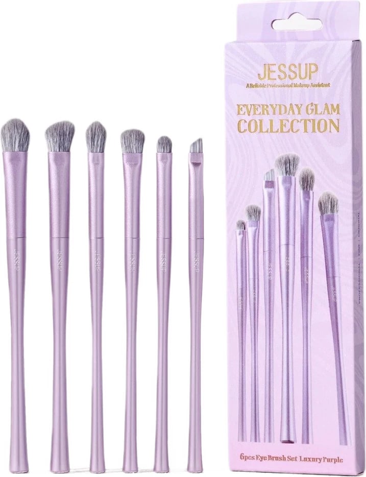 Set brushash për sy JESSUP T516 për femra vjollcë 6 copë