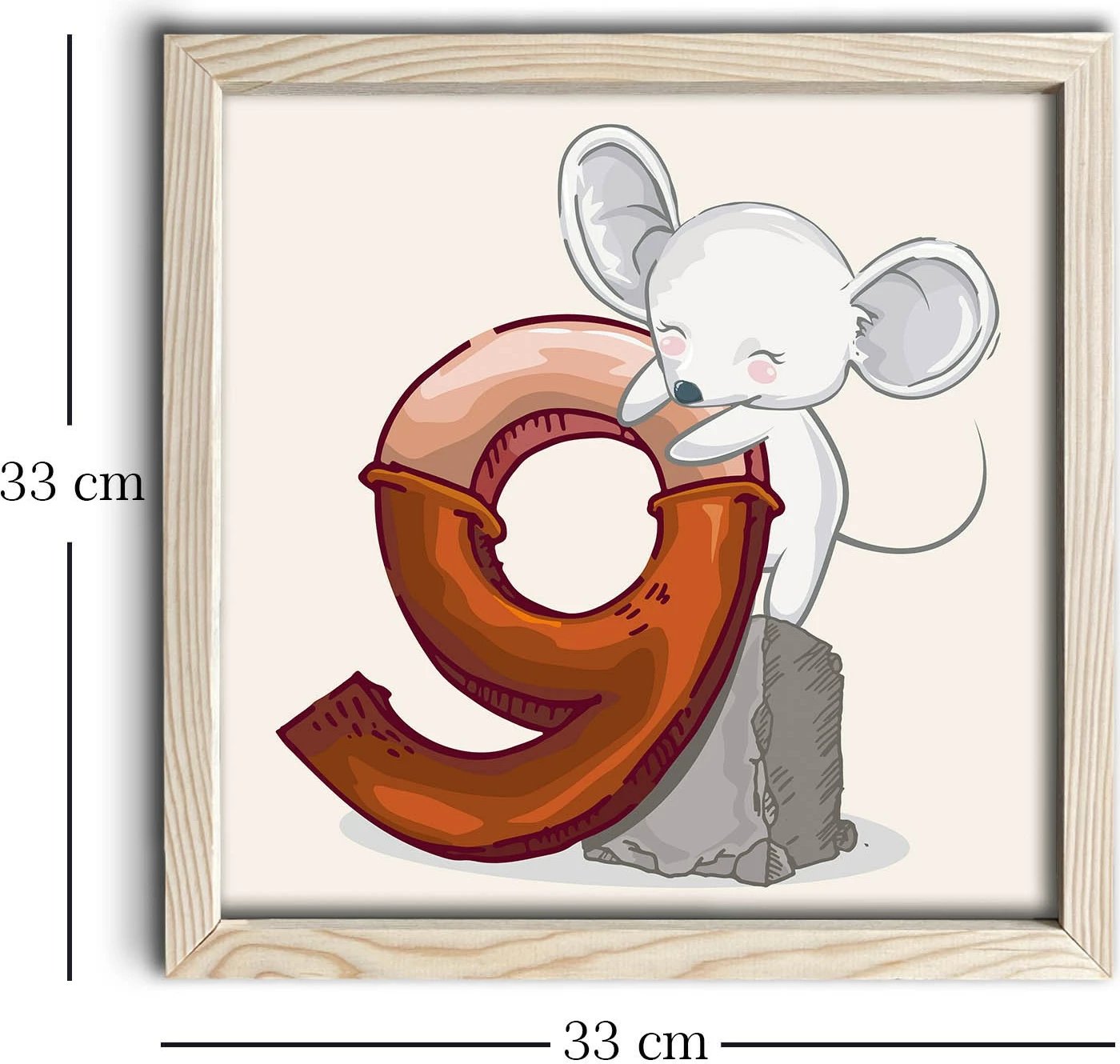 Pikturë dekorative me kornizë MDF, Wallity, 3333KCT-010, 33x33cm