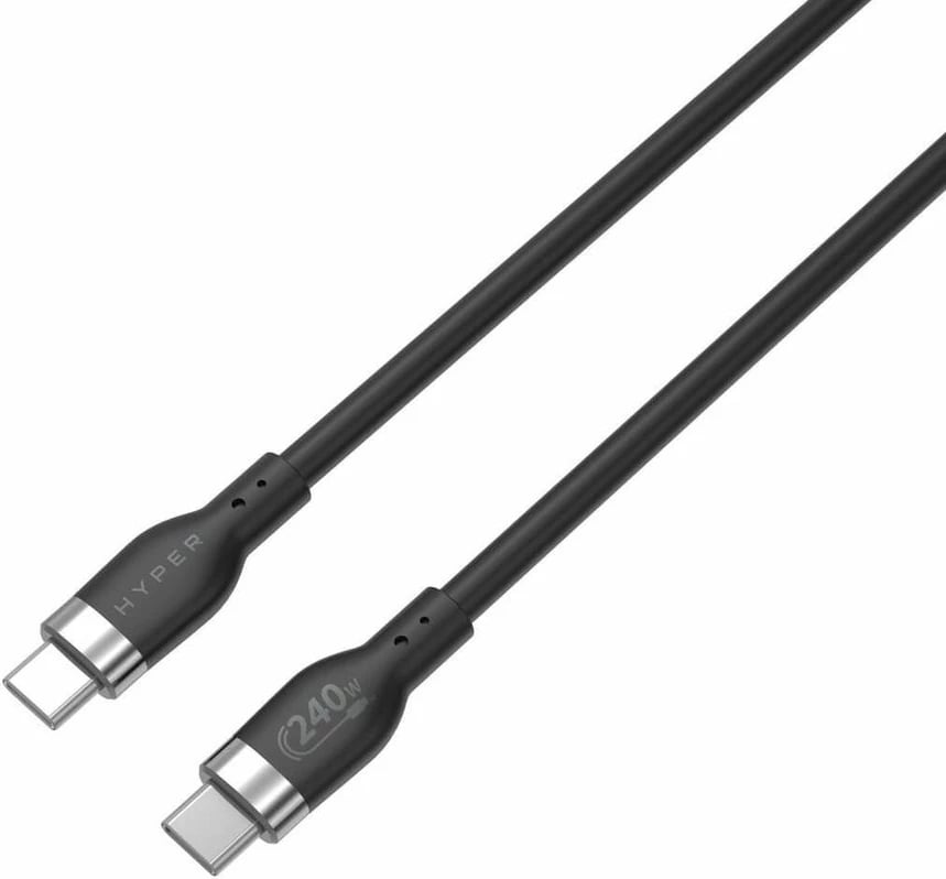 Kabllo USB-C Targus 2M, 240W, silikon, e zezë