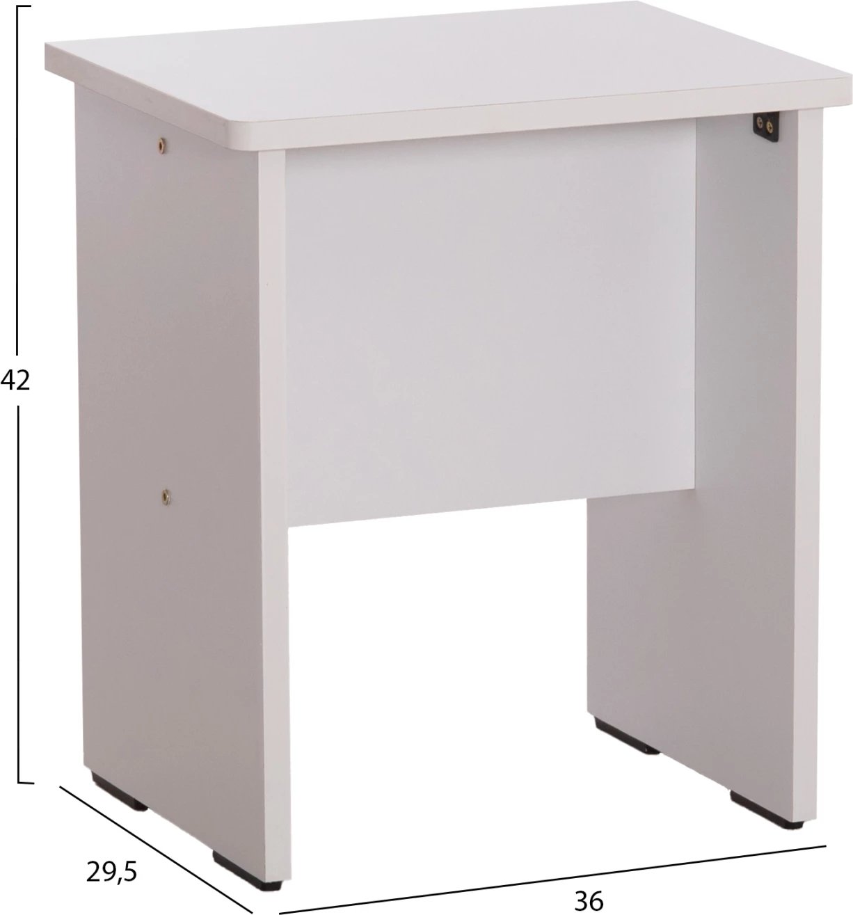 Set tavoline tualeti me pasqyrë dhe karrige CRYSTEL FH9938.01 melaminë e bardhë 74x39x155H cm.