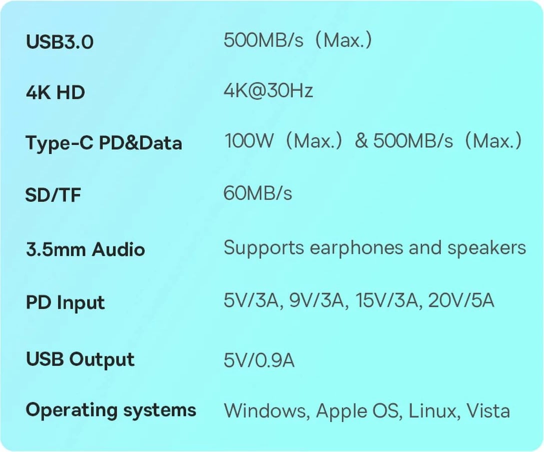 HUB Baseus PadJoy 6-në-1, USB-C, për tabletë/celular, Gri e errët