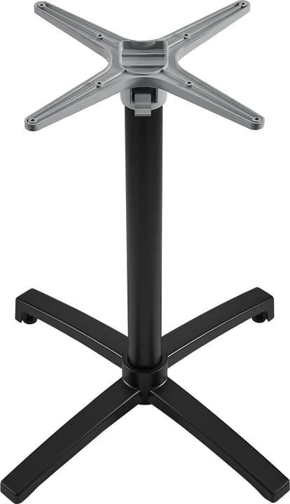 Bazë tavoline metalike, ngjyrë e zezë, Levo, 69x69x73cm