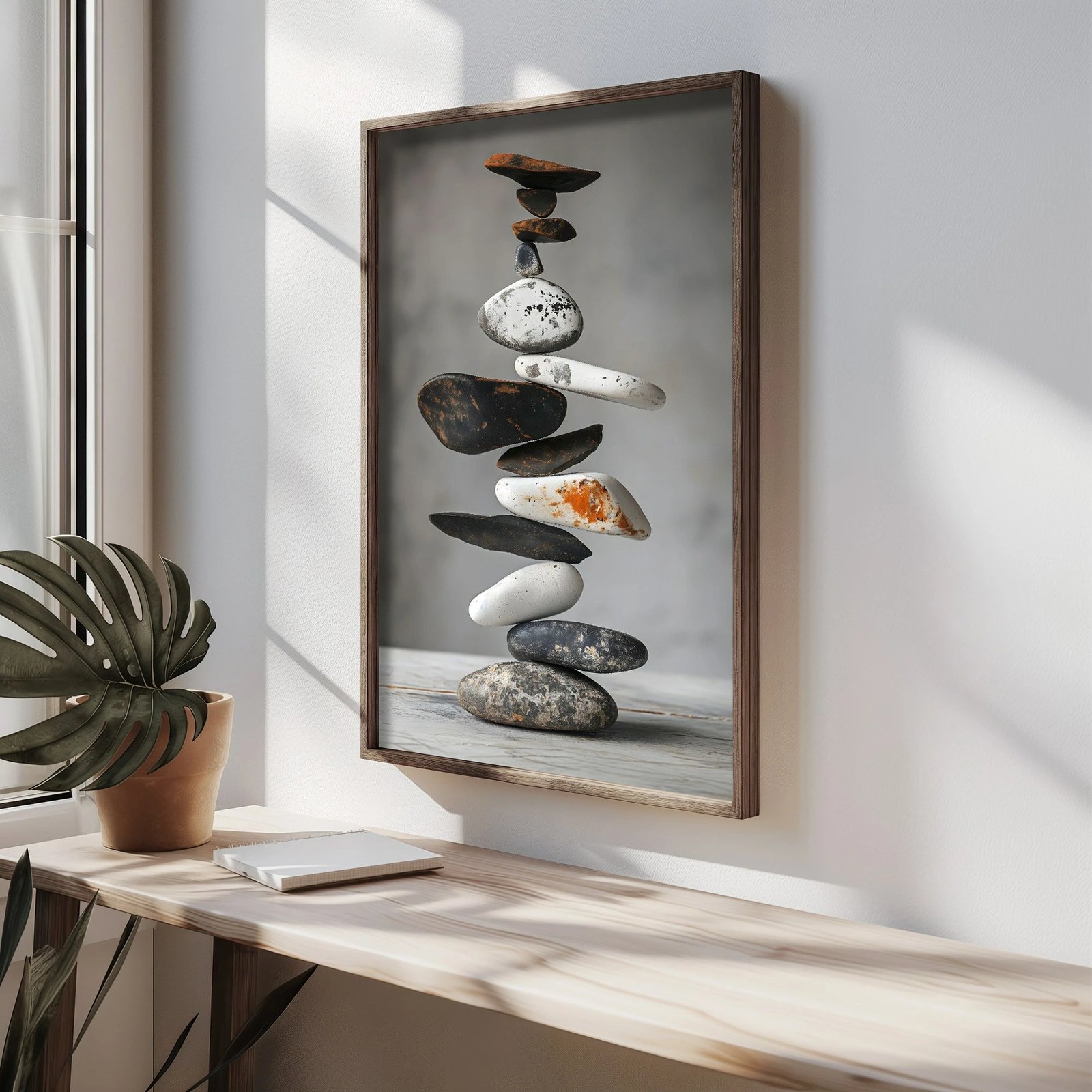 Pikturë dekorative me kornizë MDF, shumëngjyrëshe, HUM090, 50x70x3.5cm