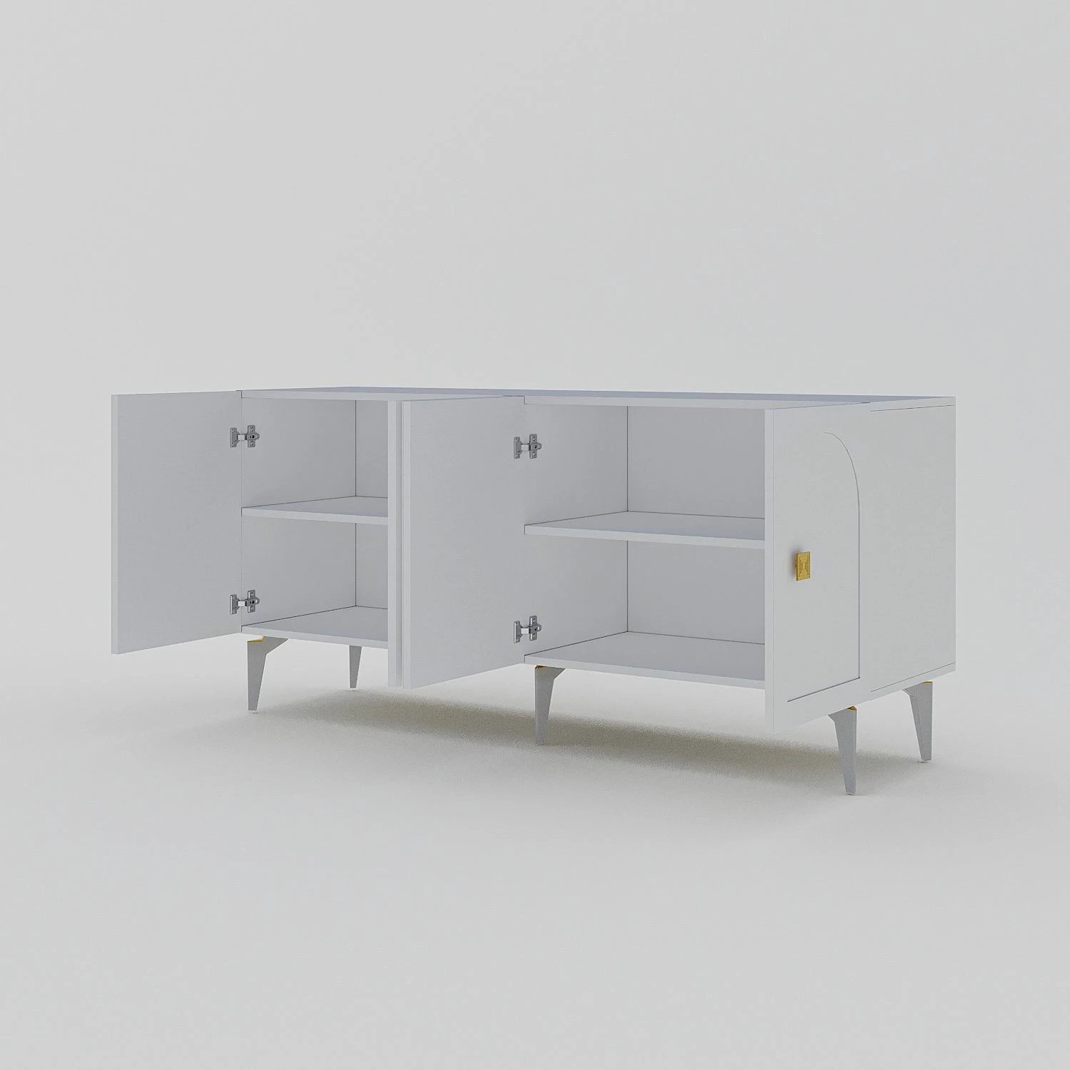 Konsol Skye Decor Owen, e bardhë, e artë