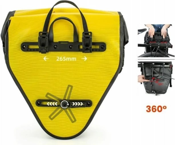 Çantë bagazhi për biçikletë Rockbros, e verdhë