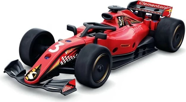 Set ndërtimi Clementoni Laboratory of Mechanics Race Car, 2 modele, plastikë, për fëmijë, i kuq