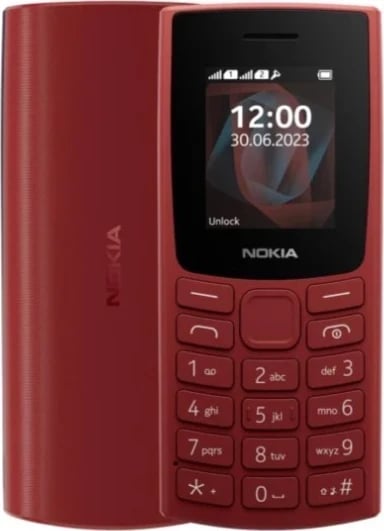 Celular klasik Nokia 105 TA-1557, 1.8", i kuq            