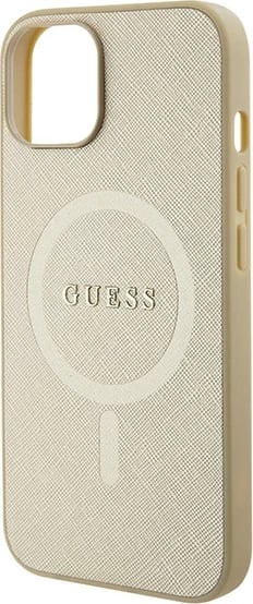 Mbështjellës Guess GUHMP15SPSAHMCB për iPhone 15 6.1", Saffiano MagSafe, ari Mbështjellës Guess GUHMP15SPSAHMCB për iPhone 15 6.1", Saffiano MagSafe, ari
