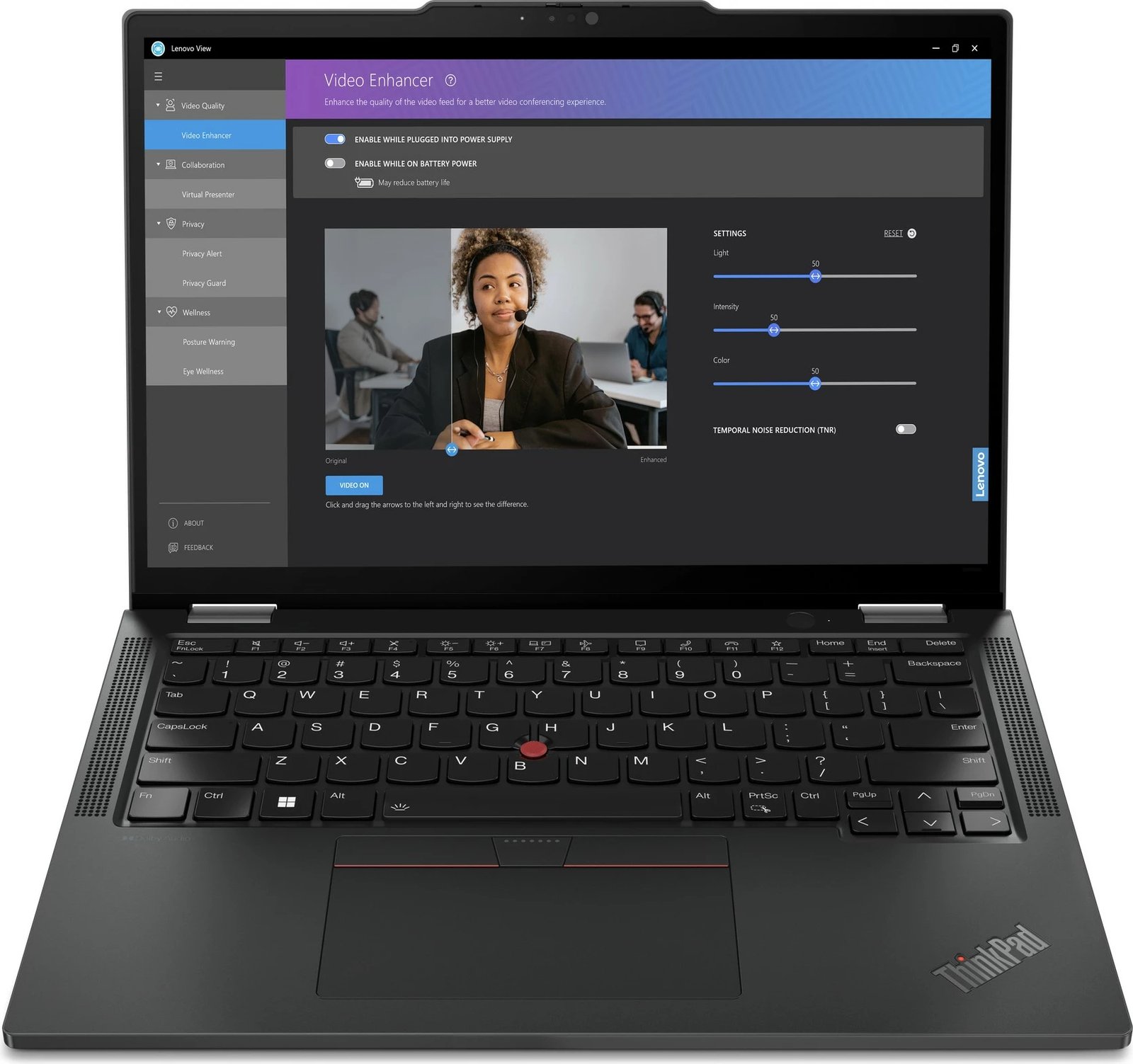 Laptop Lenovo ThinkPad X13 2-in-1 Gen 5, Intel Core Ultra 7, 32 GB RAM, 1 TB SSD, Ekran 13.3 inç, Ngjyrë e zezë