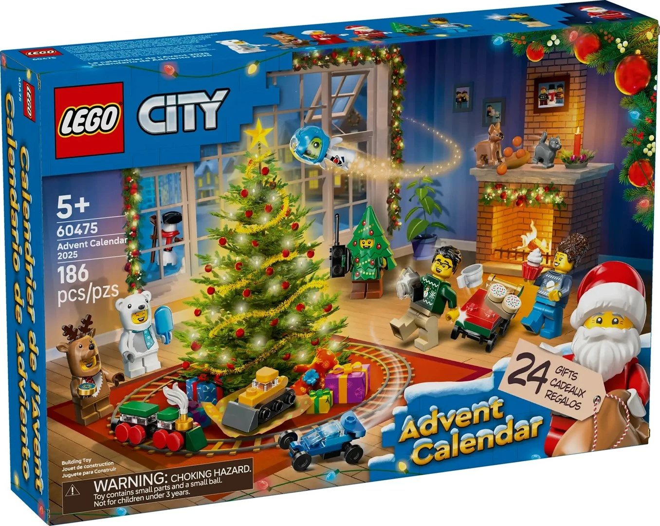 Kalendar advent LEGO CITY 60475, 186 pjesë, 7 minifigura