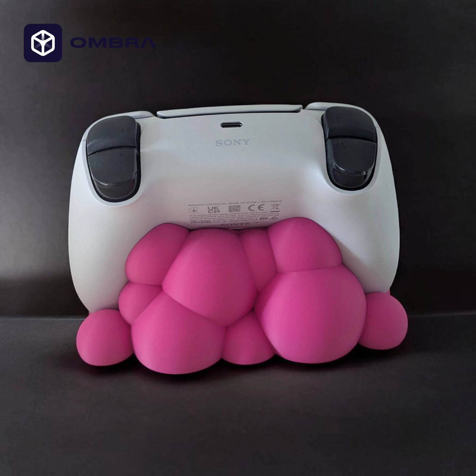 Mbajtëse dekorative për kontrollues PS5 (Bubble Gum PS5), e pembe