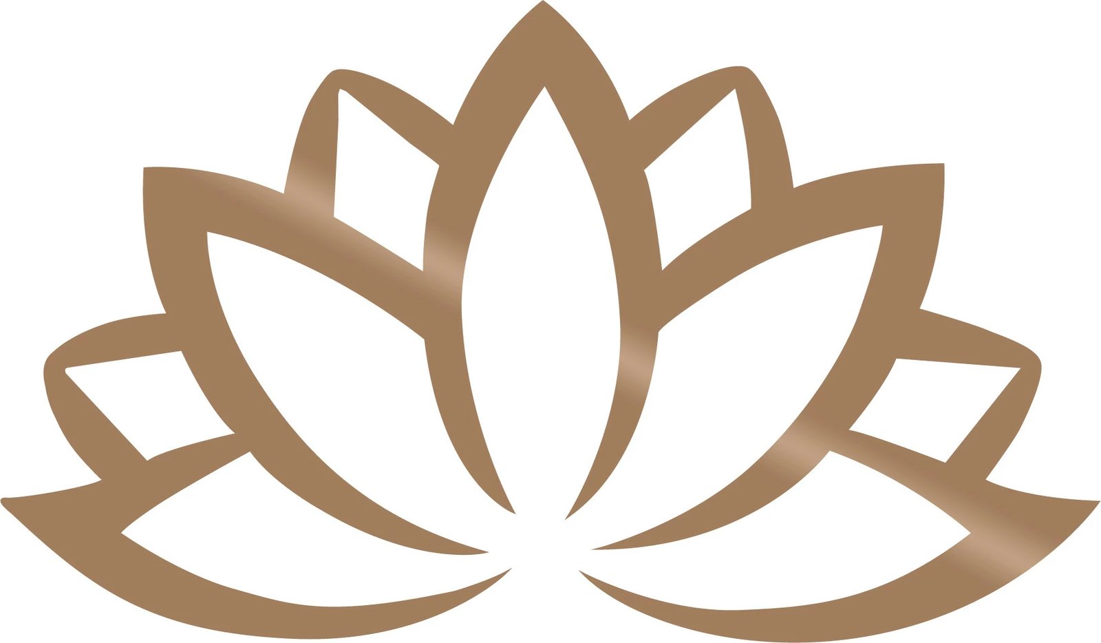 Aksesor dekorativ metalik për mur, lule lotus, ngjyrë bakri, Wallity