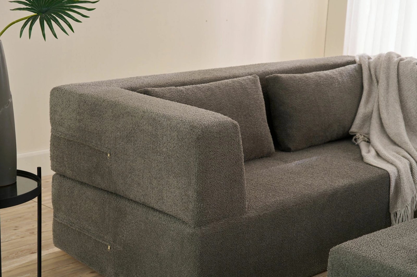 Divan-krevat 2 vendësh, Atelier del Sofa, Pirgos, ngjyrë gri