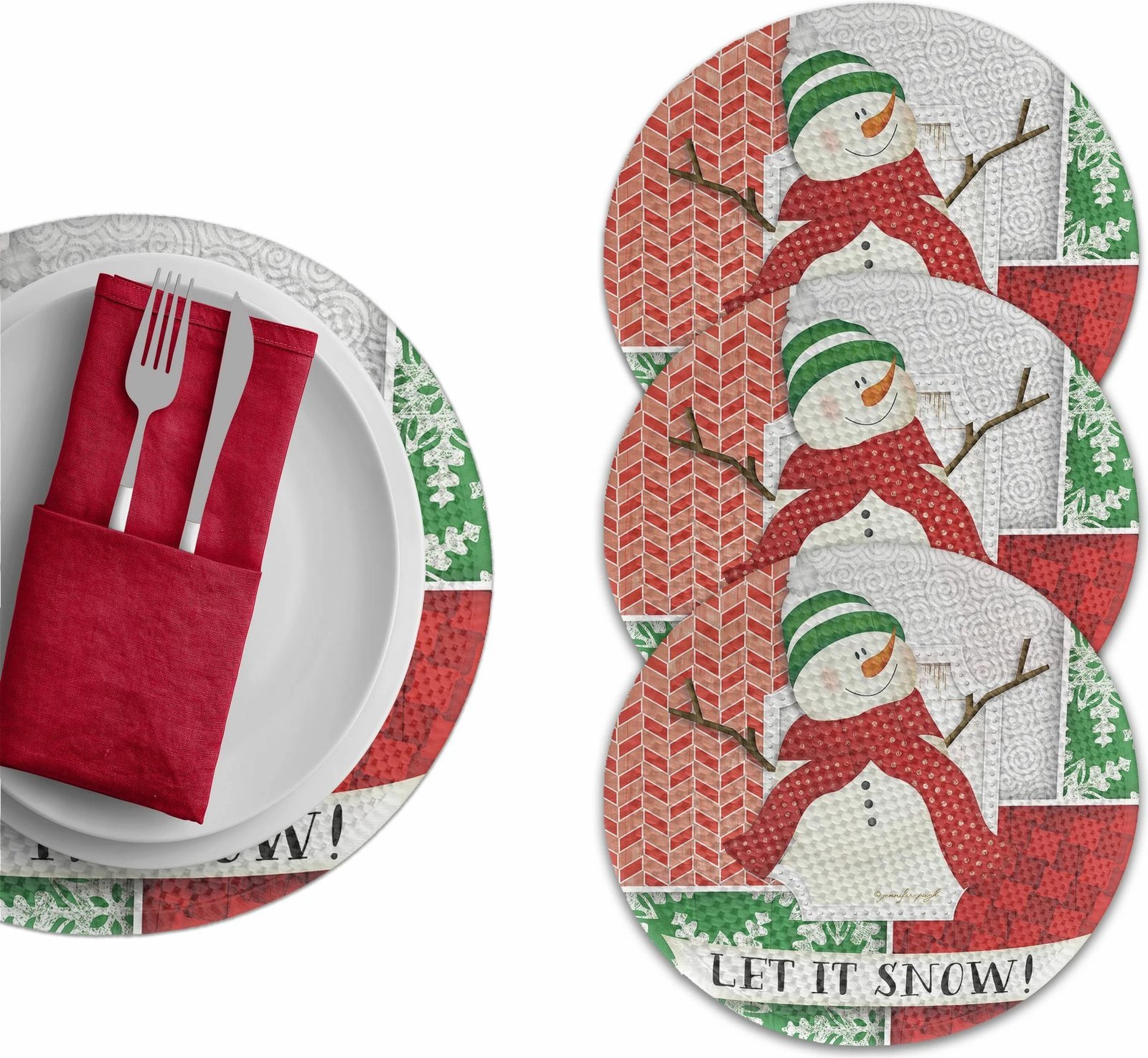 Set 4 nënshtrues tavoline Hermia Concept, shumëngjyrësh, 37cm, 2344Supla