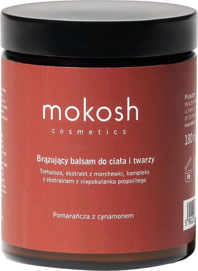 Balzam për trup dhe fytyrë për femra Mokosh Bronzing Body and Face Balm portokall me kanellë, 180ml