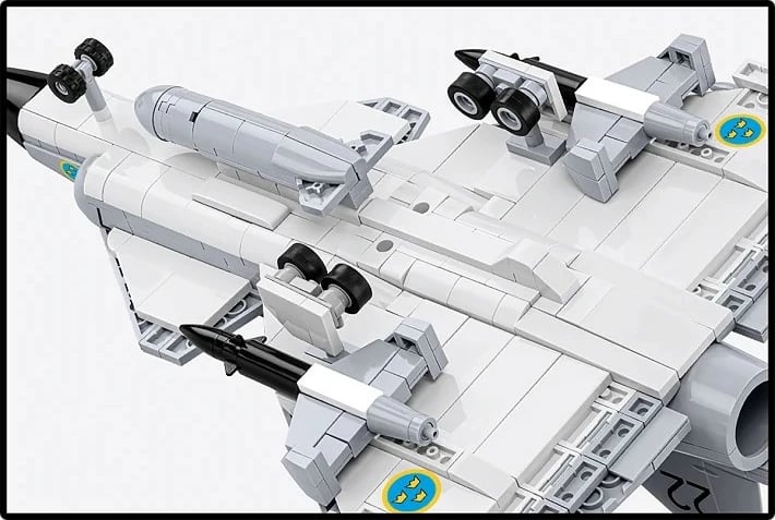 Set blloqe ndërtimi, Cobi, Saab AJ 37 Viggen (COBI-5915), 881 copa, shkallë 1:48, seri Armed Forces
