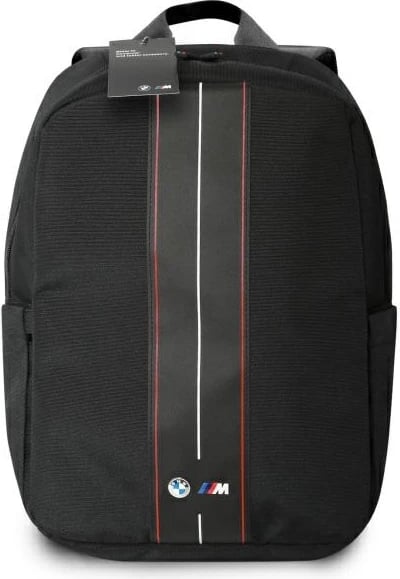 Çantë shpine BMW BMBP15COMPVSKR për laptop 16", najlon, vijë e kuqe, e zezë