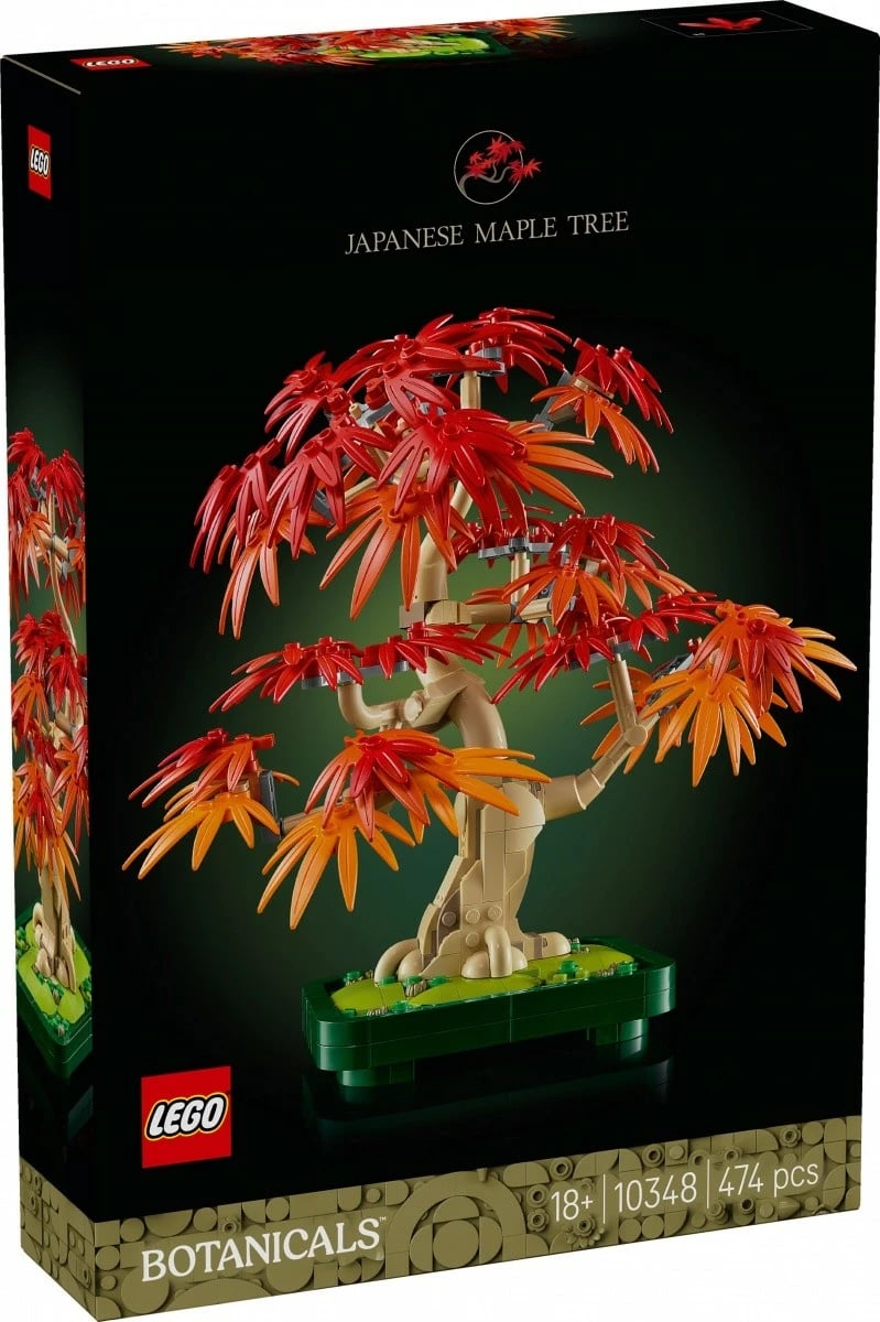 Set LEGO Botanicals Maple Palm Bonsai 10348, 474 pjesë, dekor për shtëpi/zyrë